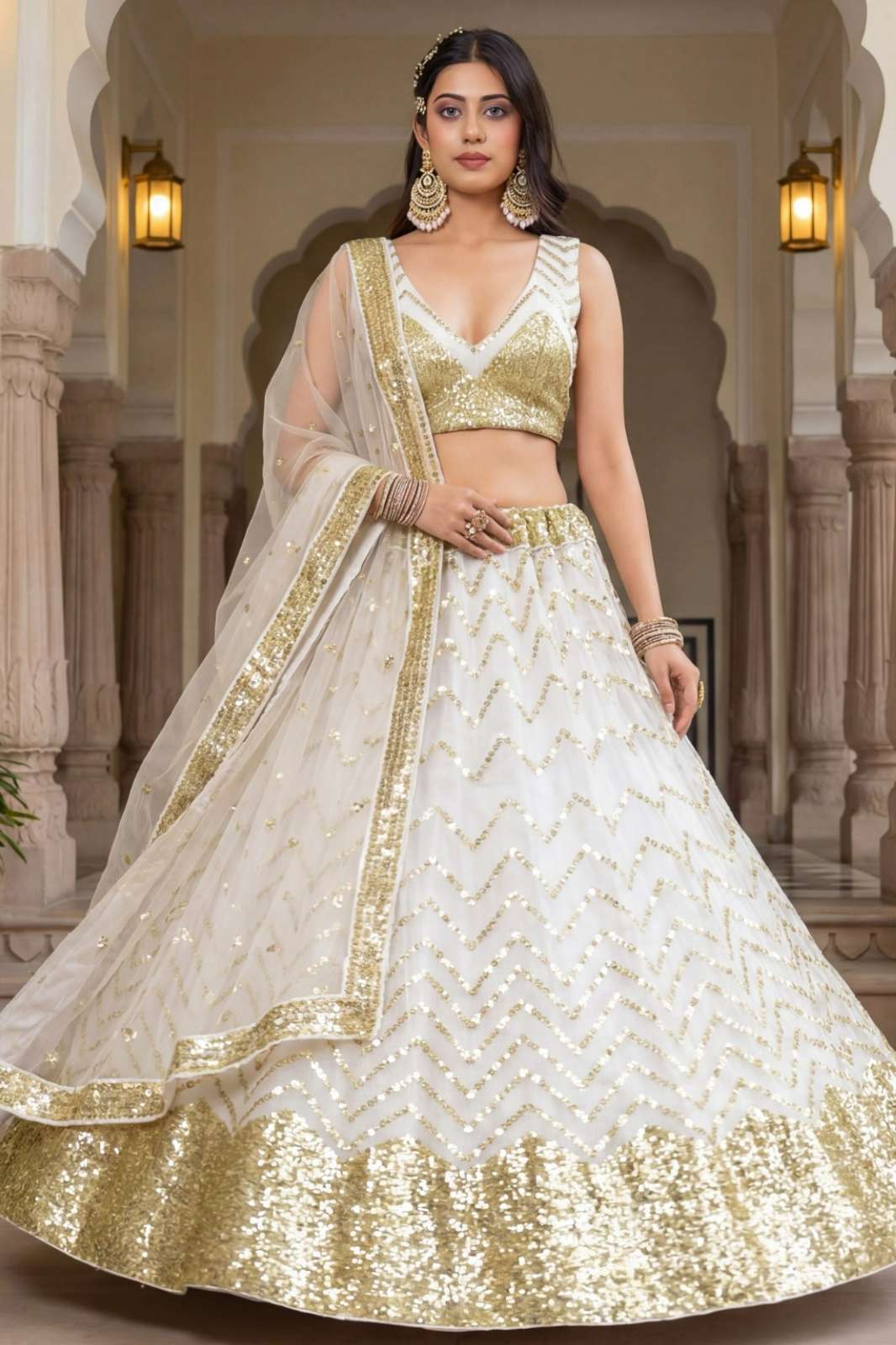 Anjani Arts 2971 Beautiful Net Embroidered Party Wear Lehenga Choli