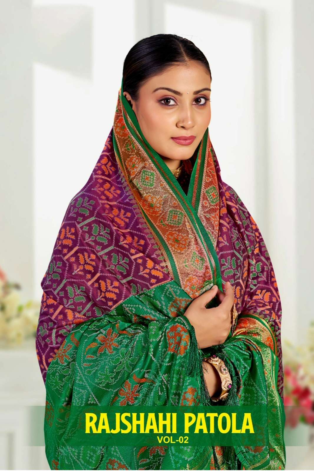 Bunawat Rajashahi Patola vol 1 Silk Patola Print Weaving Saree