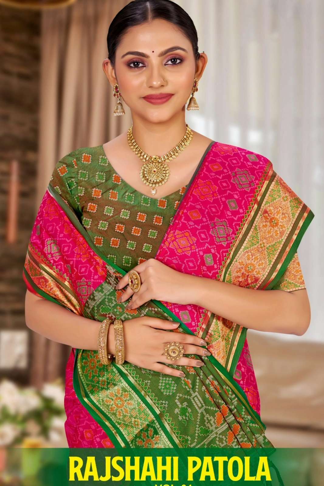 Bunawat Rajashahi Patola vol 1 Silk Patola Print Weaving Saree