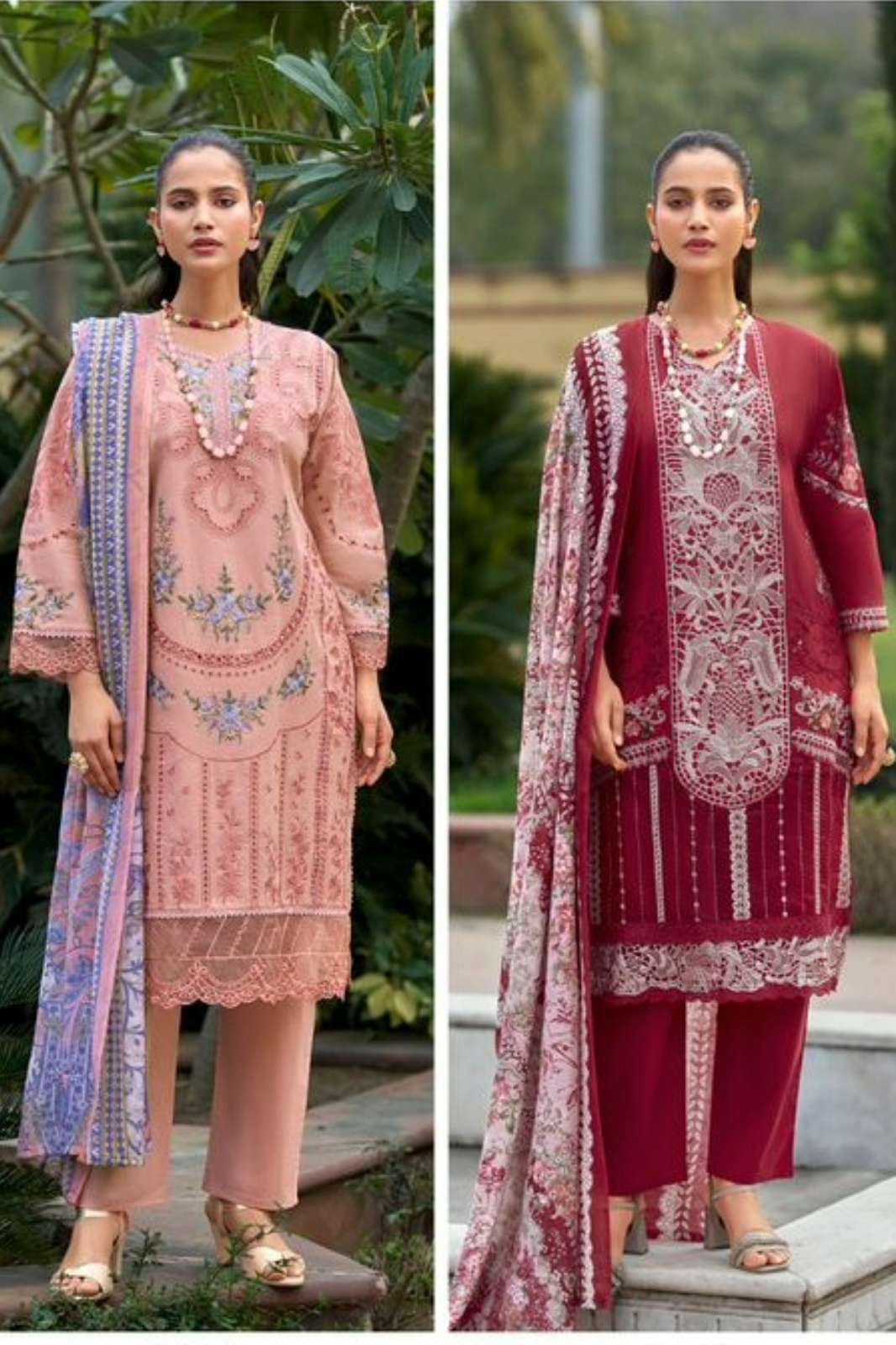 Deepsy Suits 2126 Pure Cotton Embroidered Suit Collection