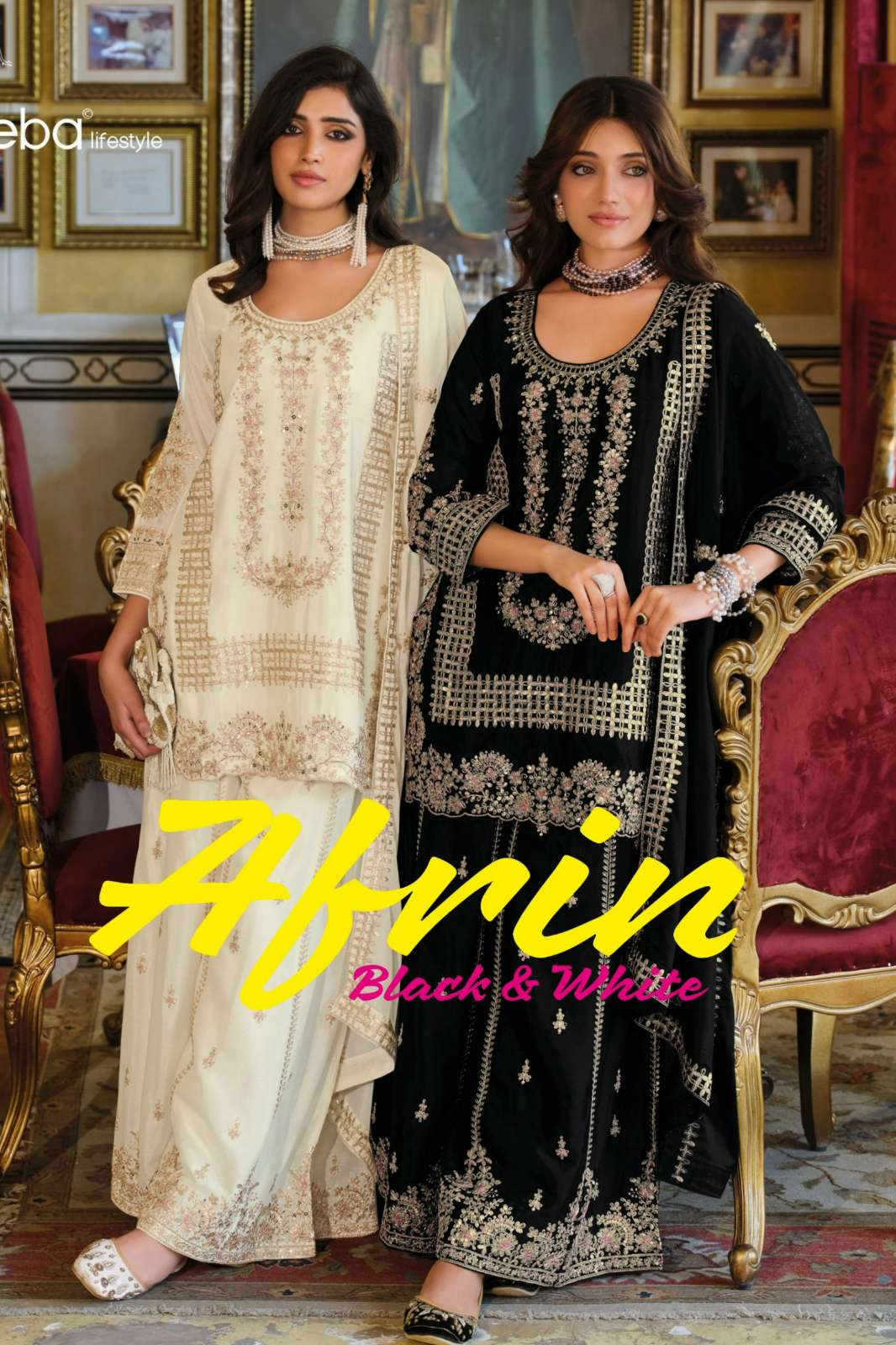 Eba AFRIN Ready to Wear Chinon Embroidery work Salwar Suit