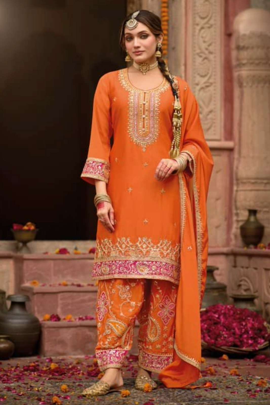 Eba Kashish Ready to Wear Chinon Embroidery work Salwar Suit
