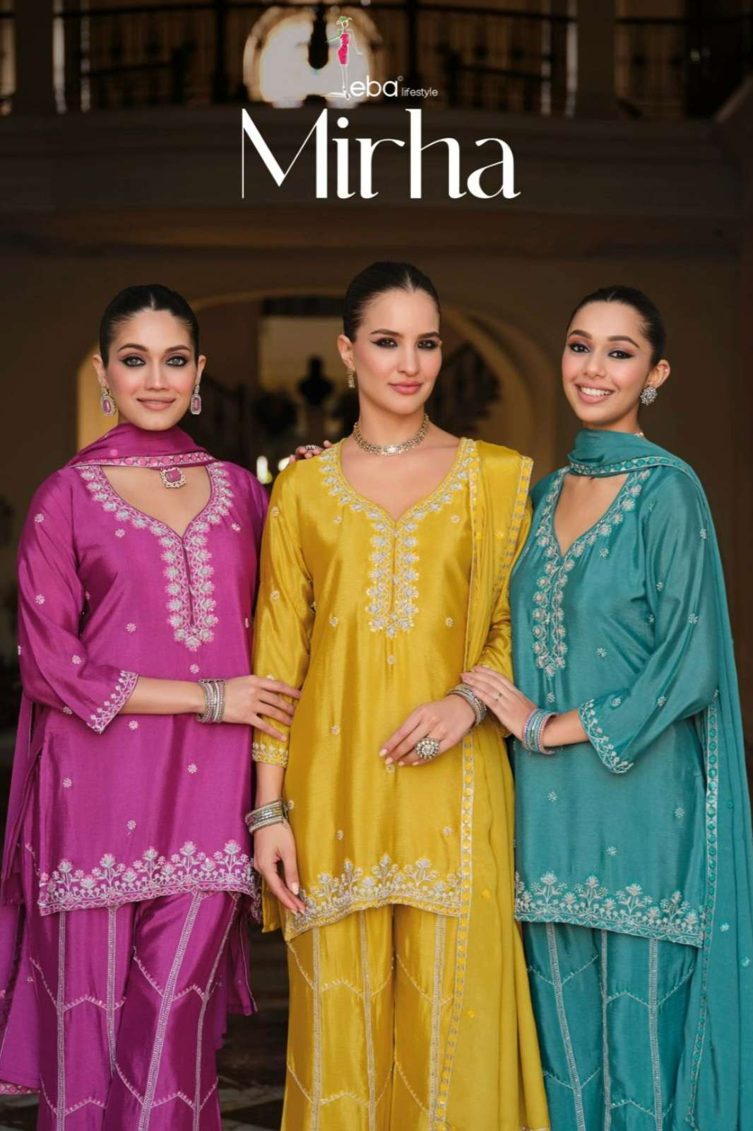 Eba Mirah Ready to Wear Chinon beads work Salwar Suit