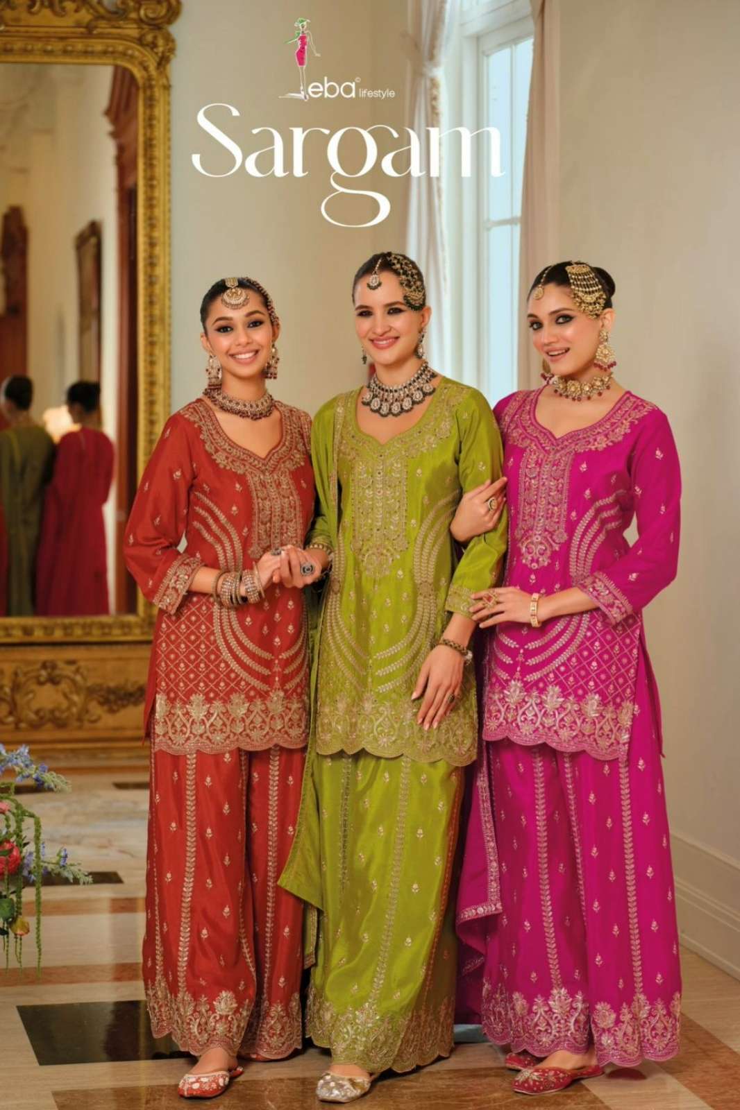 Eba Sargam Ready to Wear Beautiful Chinon Embroidery work Salwar Suit