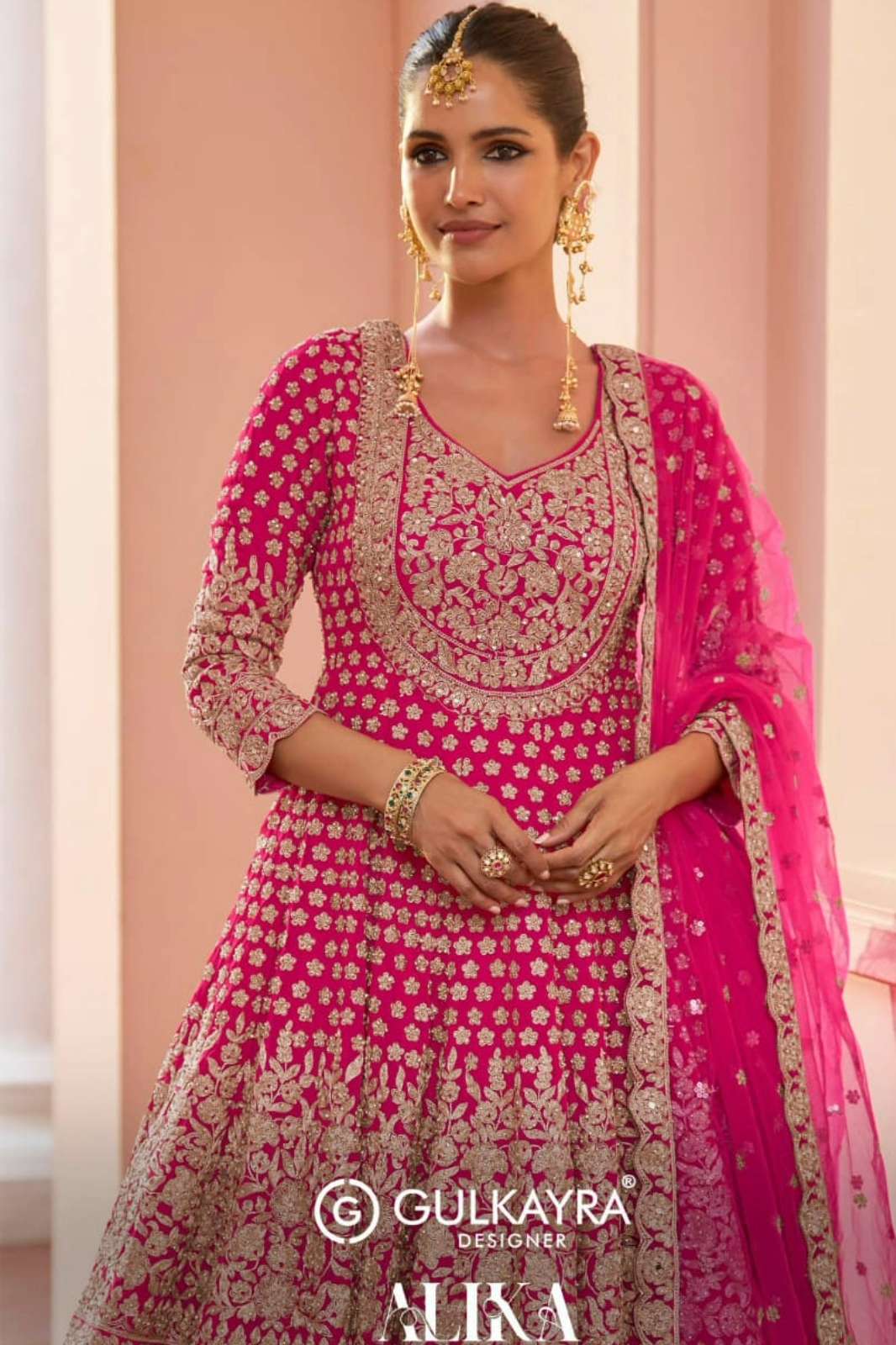 Gulkayra ALIKA  Ready to Wear Embroidery Work Real Georgette Wedding Wear Suit