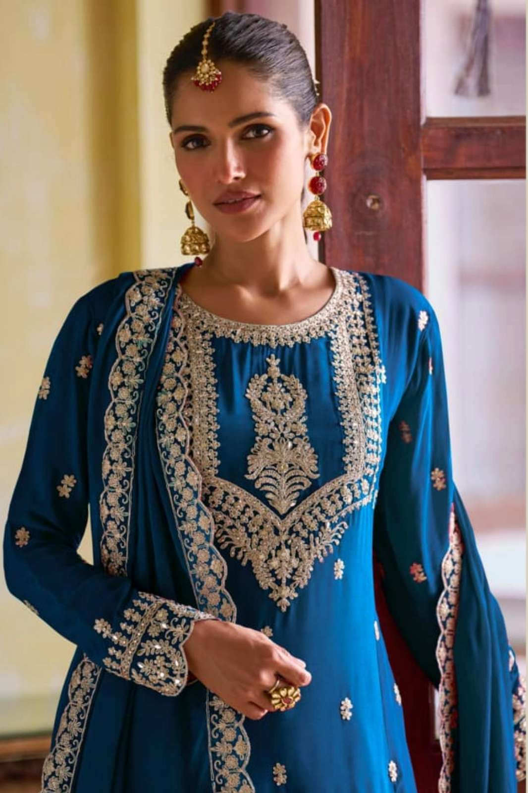 Gulkayra HARLEY Ready to Wear Embroidery Work Real Chinon Suit