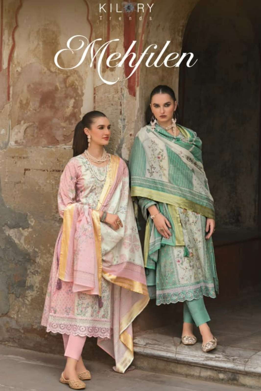 KILORY TRENDS MEHFILEN PURE COTTON DIGITAL PRINT WITH EMBROIDERY WORK SUIT