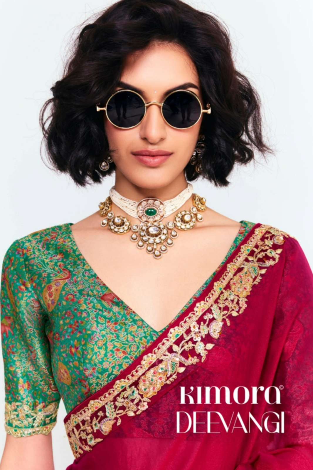 KIMORA DEEVANGI VOL 33 CELEBRATE FANCY FABRIC EMBROIDERED SAREE COLLECTION