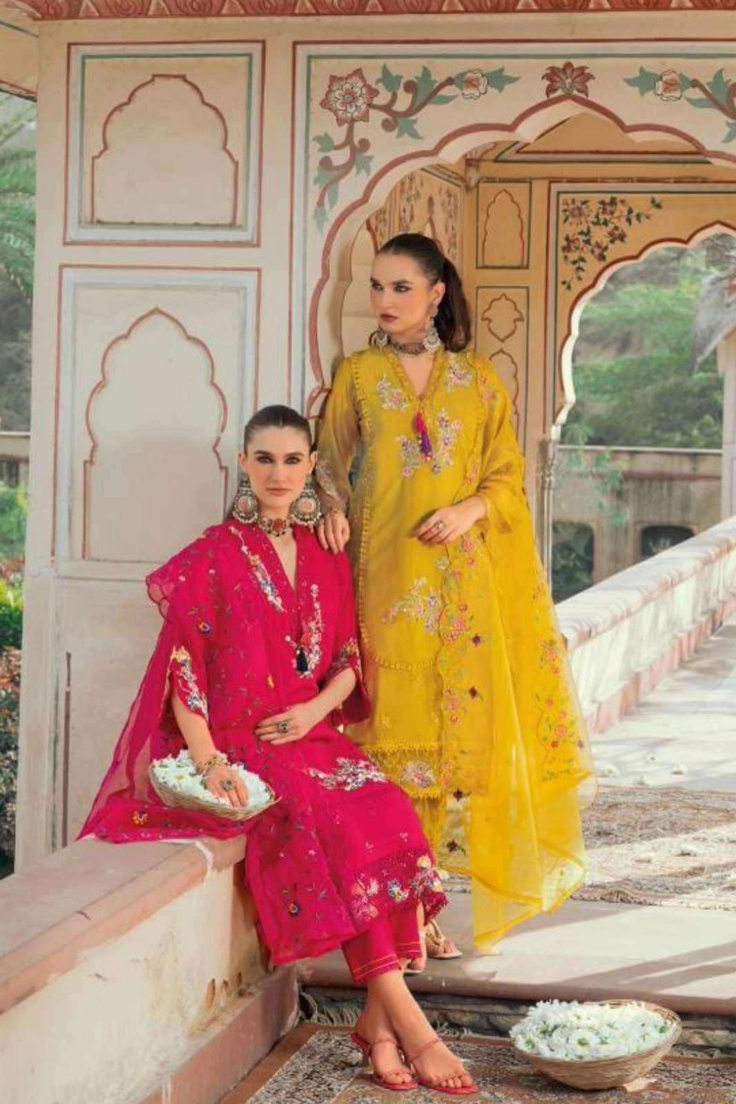 Lady Leela LEYLA Ready to Wear Viscose Mul Chanderi Suit with Embroidery