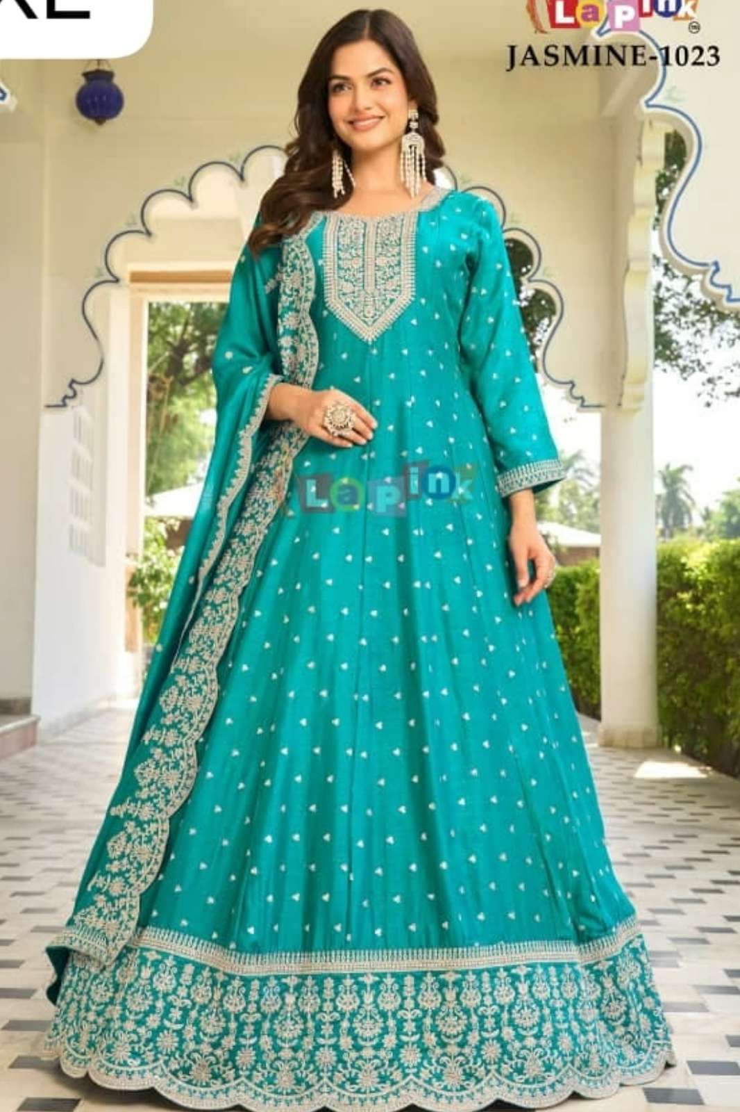 Lapink 20603 Ready to Wear embroidered Sequence work Chinon Fabric Anarkali suit