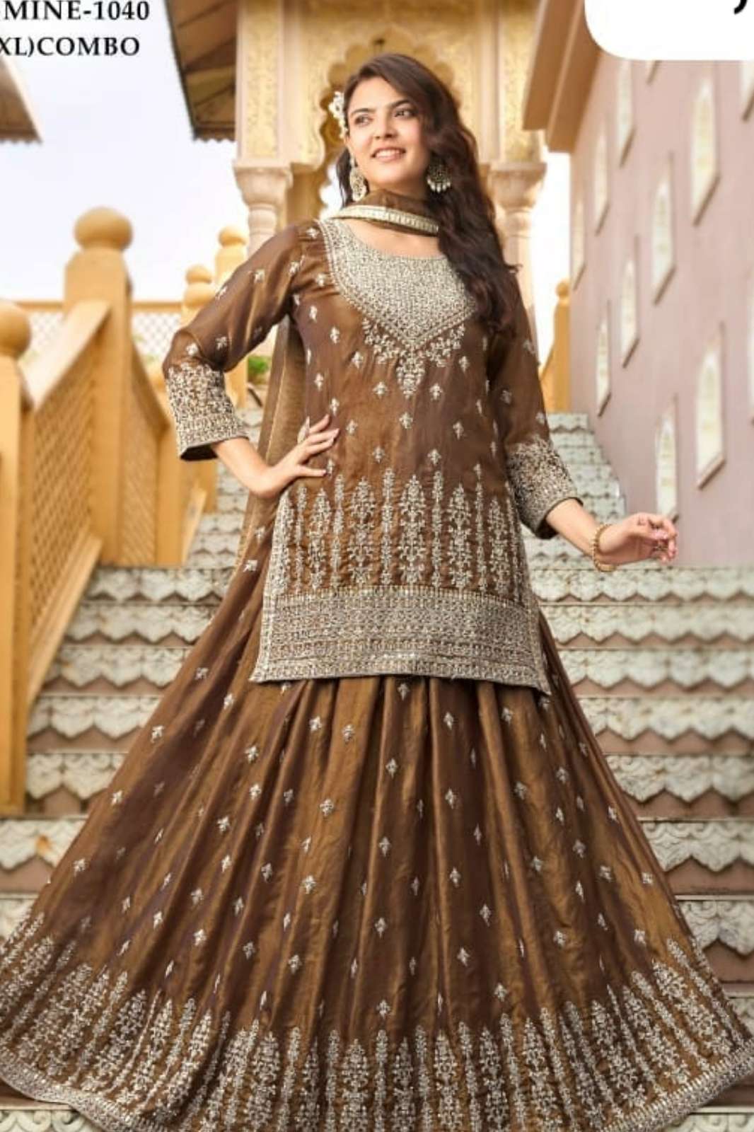 Lapink 20618 Ready to Wear Heavy embroidered Fendi fabric Wedding wear lehenga