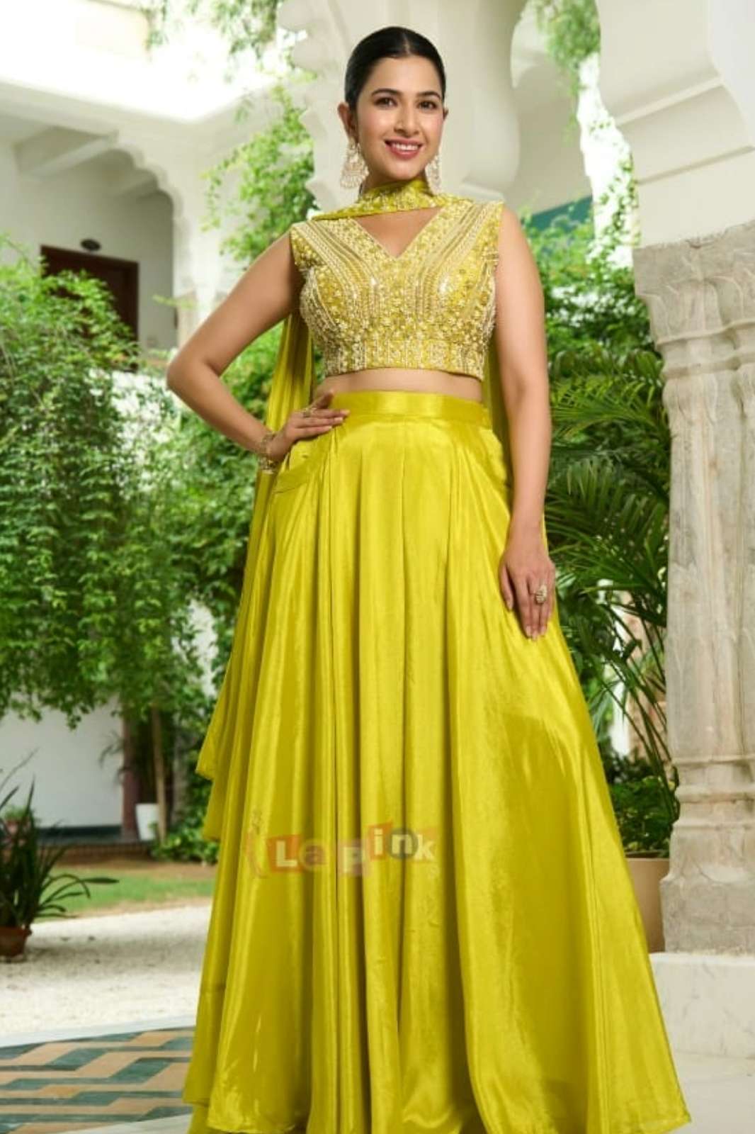 Lapink 20625 Moti and swequence work Silk fabric Ready to Wear Wedding wear lehenga