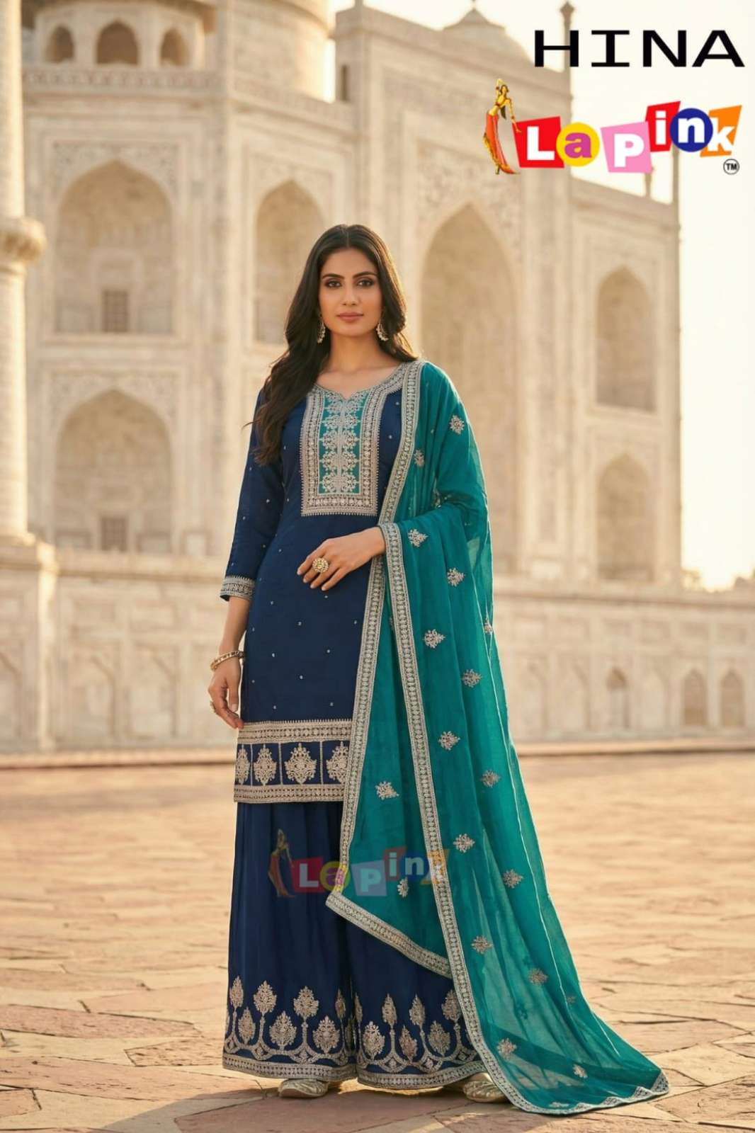 Lapink 20633 Ready to Wear Premium Chinon fabric embroidered Straight Suit 