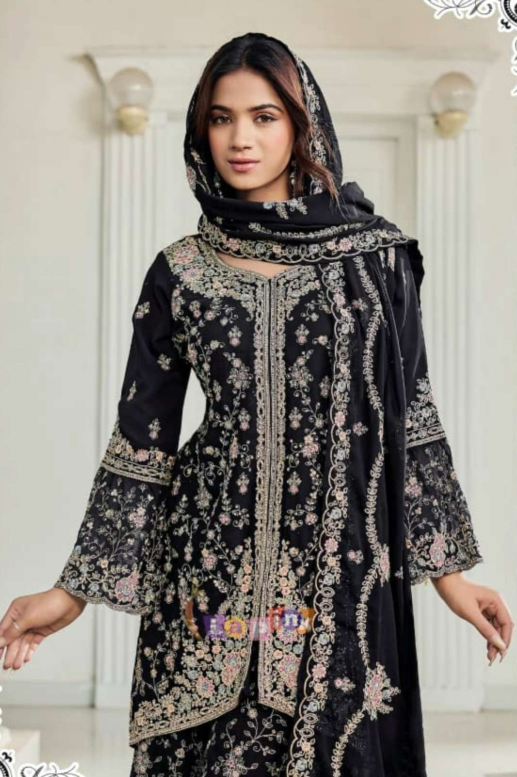 Lapink 20647 Ready to Wear heavy embroidered viscose fabric Muslim suit 