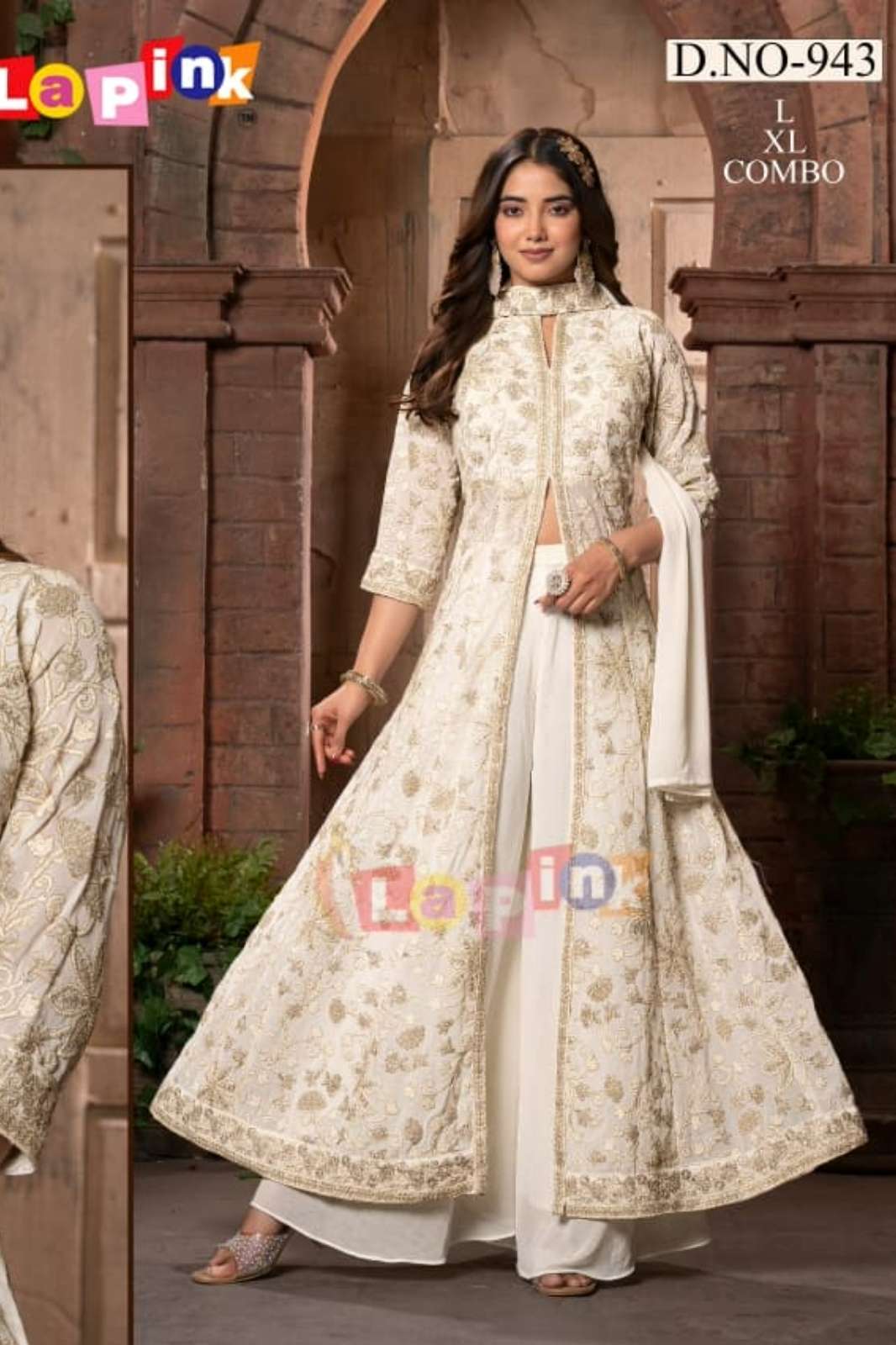 Lapink 20664 Ready to Wear heavy Sequence and Thread work viscose fabric Plazzo Suit 