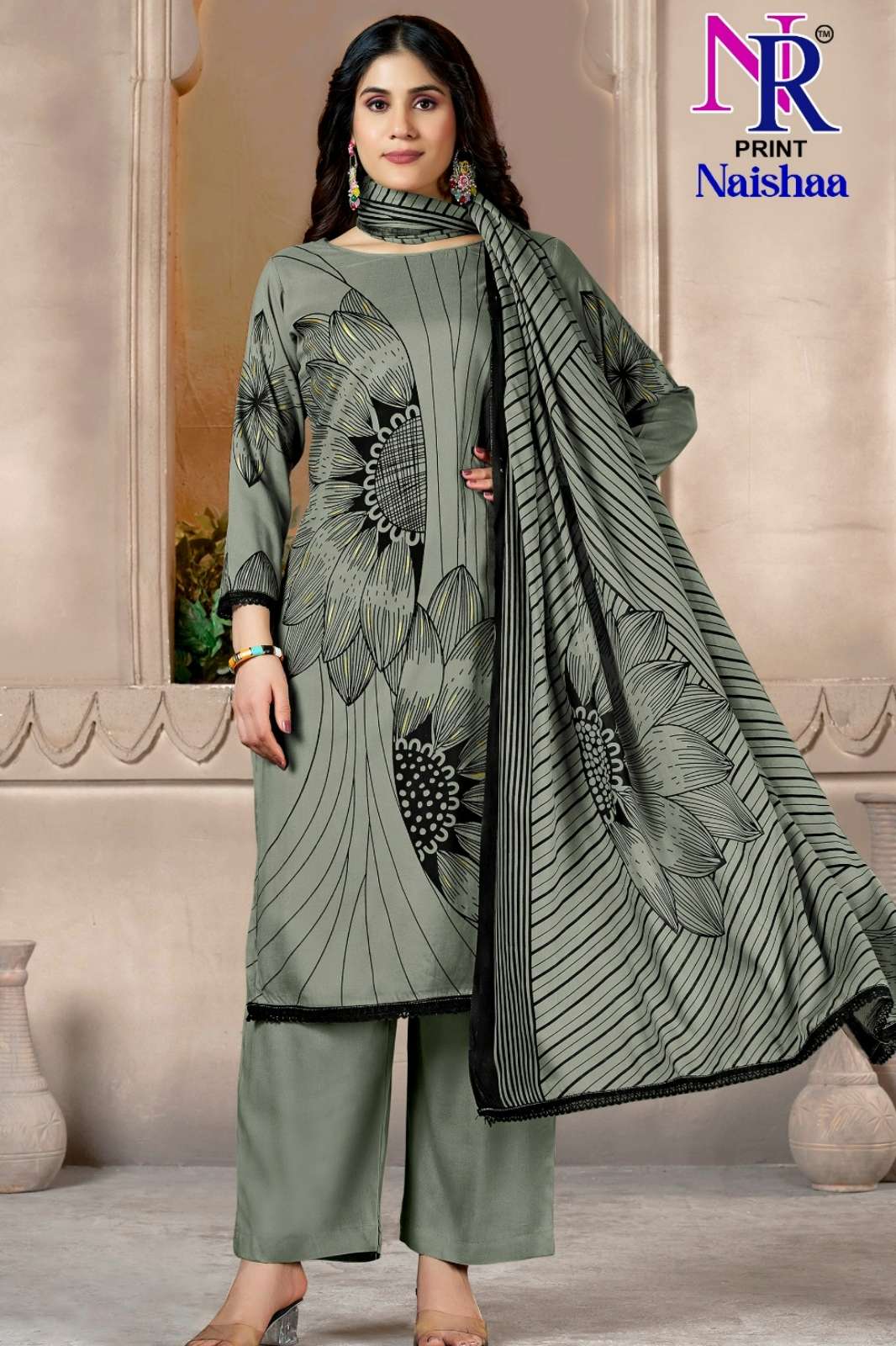 NR Print NAISHAA VOL 3 Beautiful Foil Printed Rayon Suit