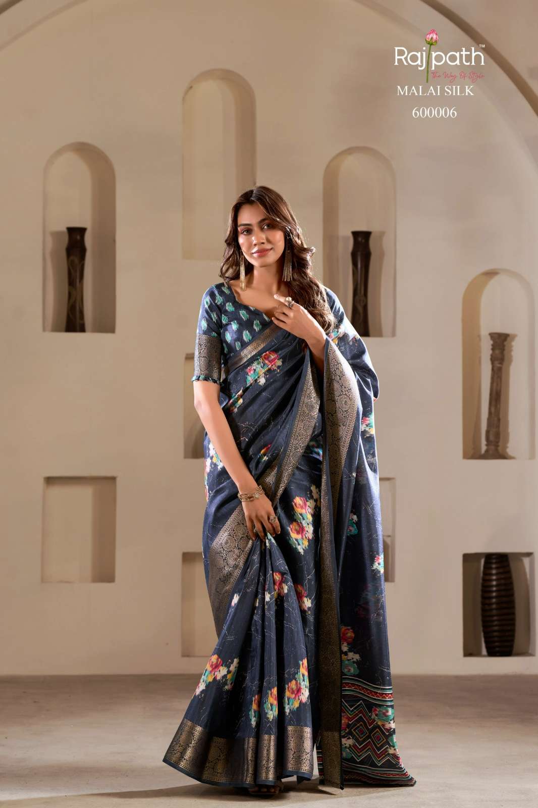 Rajpath LITCHI SILK Designer Soft Dola Saree collection