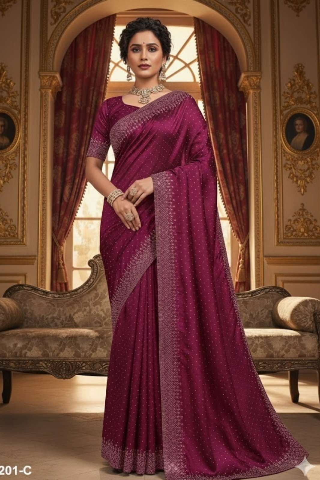 SHRI BALAJI 20242 SWAROVSKI WORKED RANGOLI FABRIC FANCY SAREE COLLECTION 