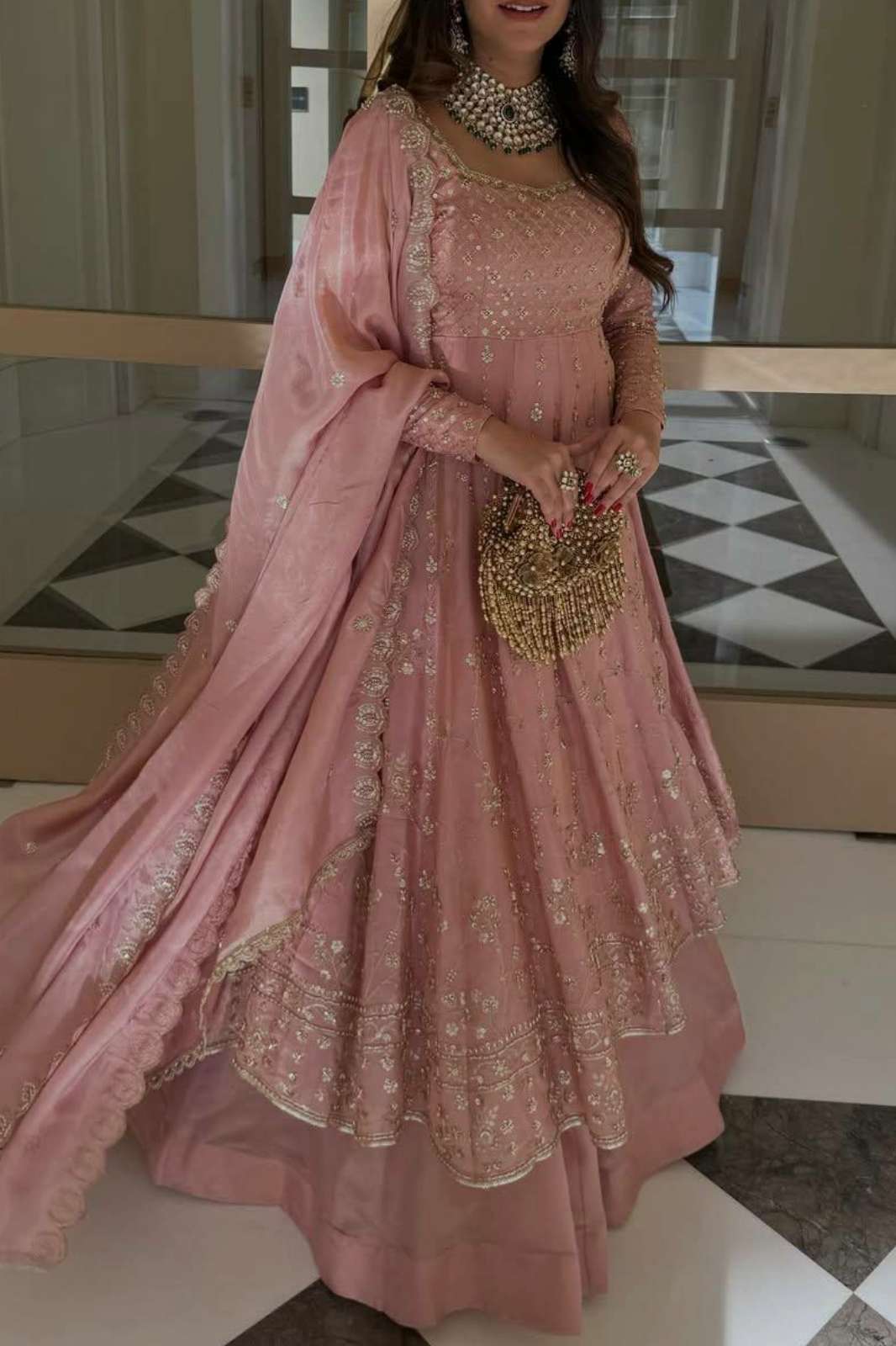 SHRI BALAJI DV 25363 READY TO WEAR SEQUENCE AND HEAVY EMBROIDERED GMY SILK FABRIC LEHENGA SUIT