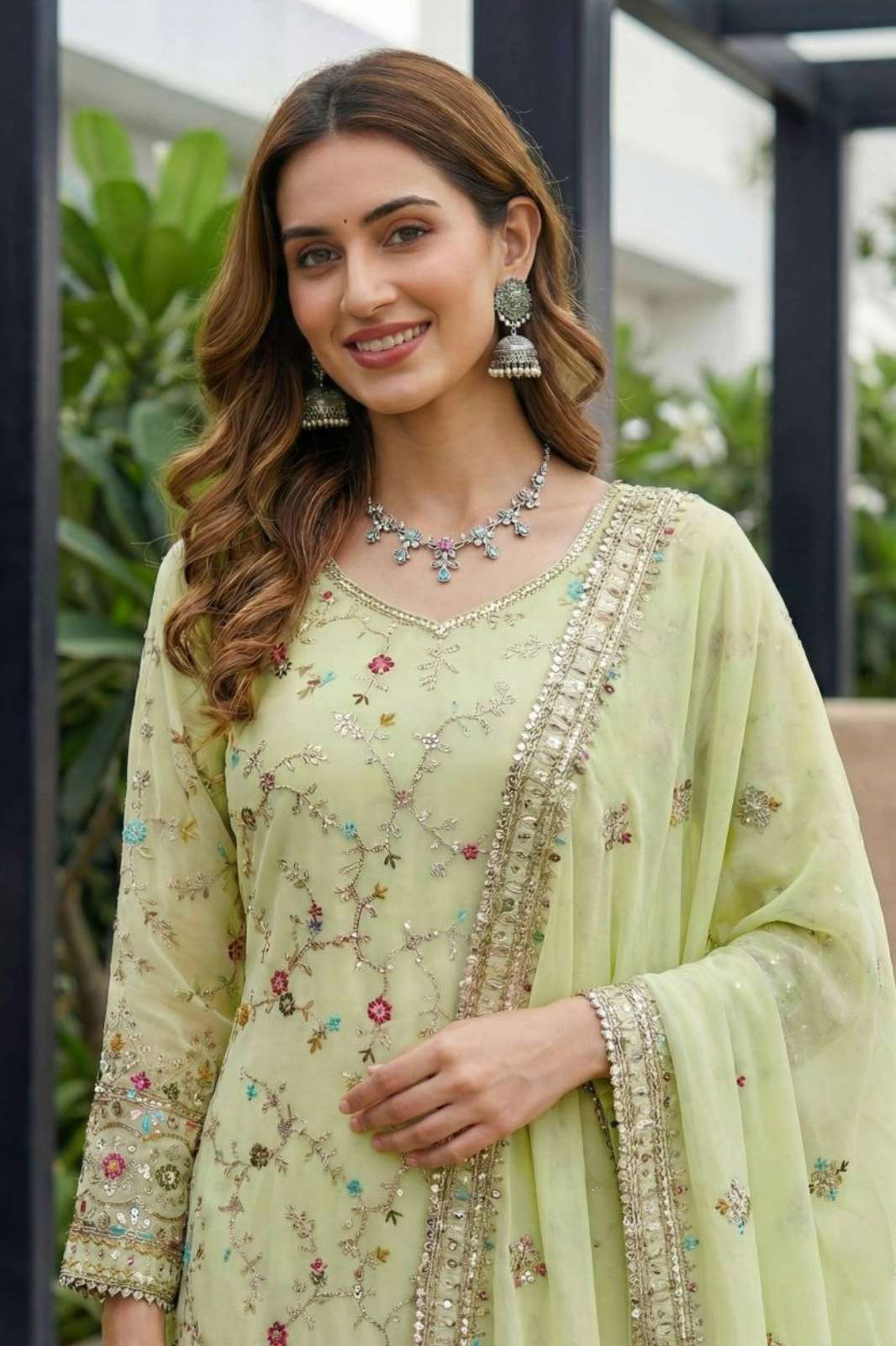  SHRI BALAJI DV 25365 READY TO WEAR SEQUENCE AND ZARI EMBROIDERED FAUX GEORGETTE PARTYWEAR SUIT 