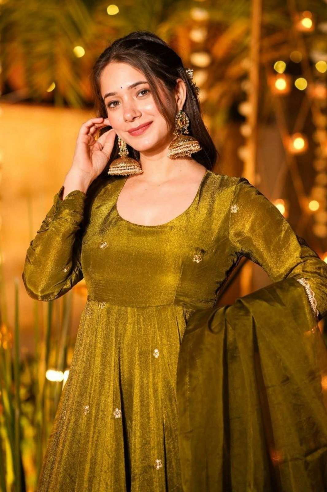  SHRI BALAJI DV 25366 READY TO WEAR SEQUENCE EMBROIDERED SILK ANARKALI SUIT 