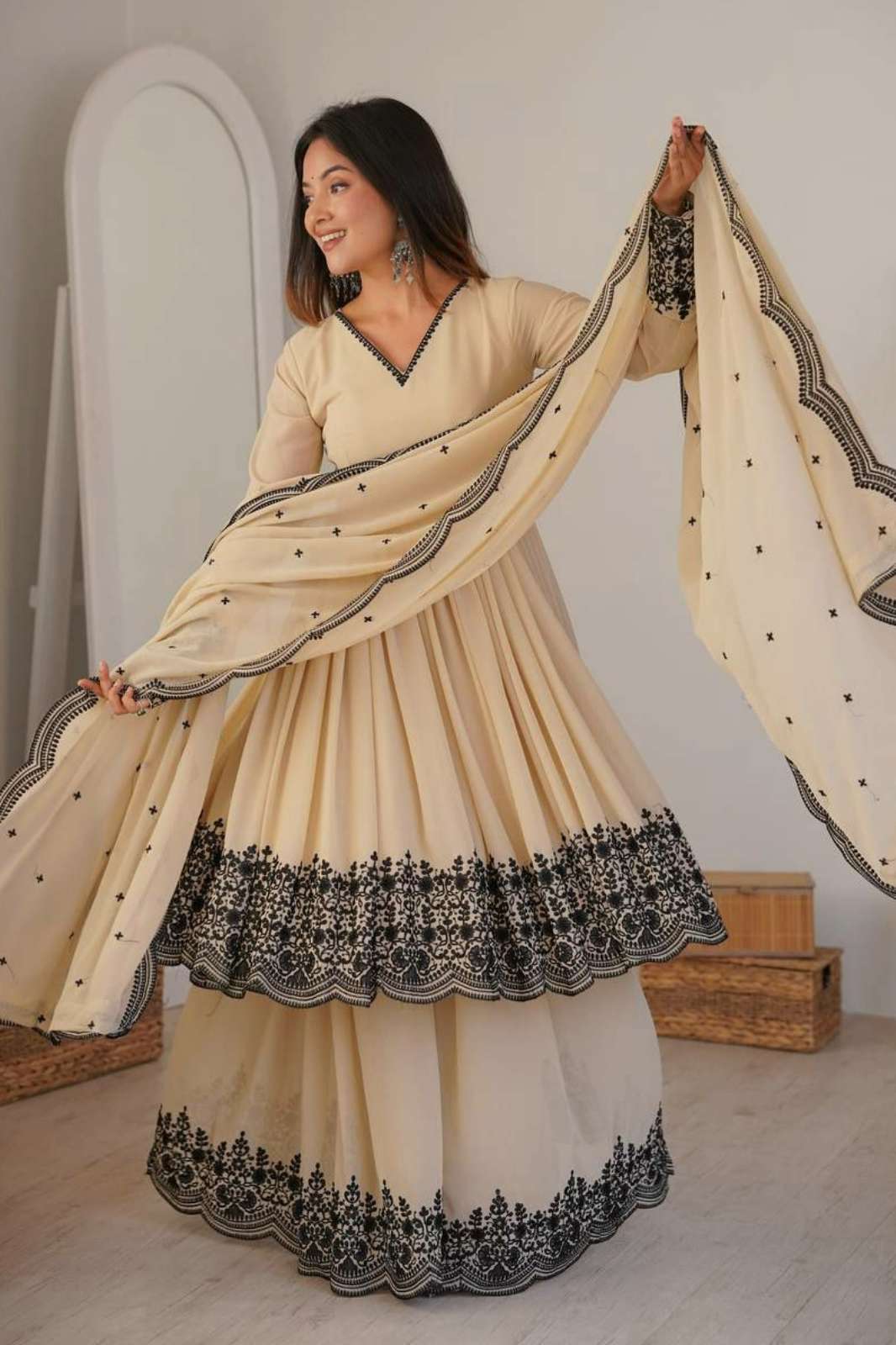 SHRI BALAJI DV 25437 PREMIUM READYMADE CODING WORK GEORGETTE ANARKALI SUIT