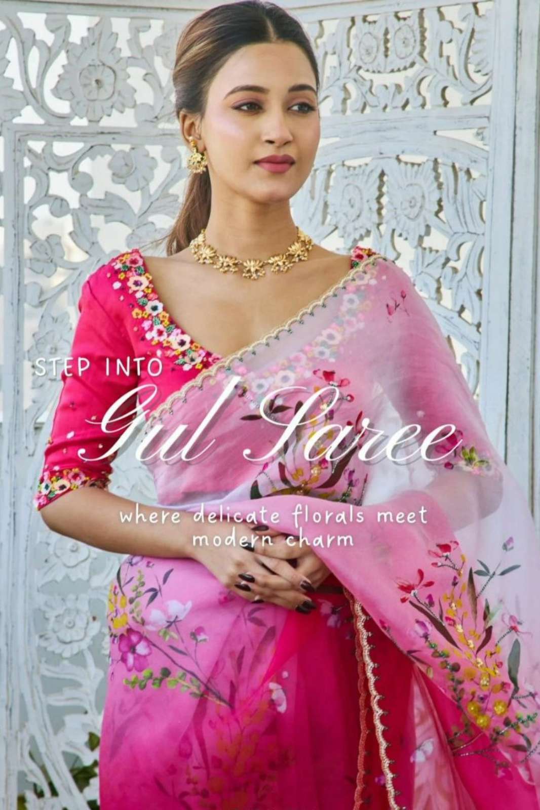 Shri Balaji Emporium 20325 SILK Saree Beautiful floral print with beads work