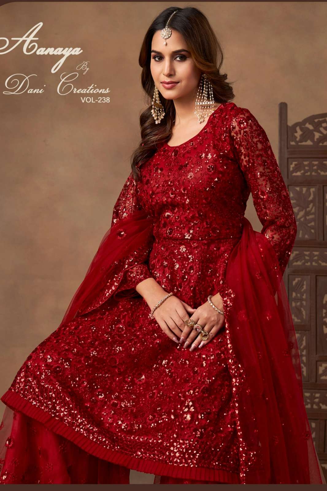 Shri Balaji Emporium AANAYA VOL 238 Heavy embroidered Net Fabric Pakistani Plazzo suit