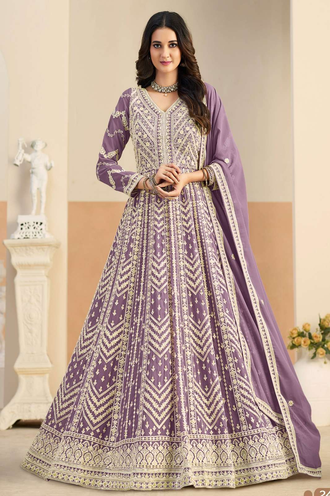 Shri Balaji Emporium AANAYA VOL 242 Faux Georgette Heavy Embroidered Anarkali  Suit