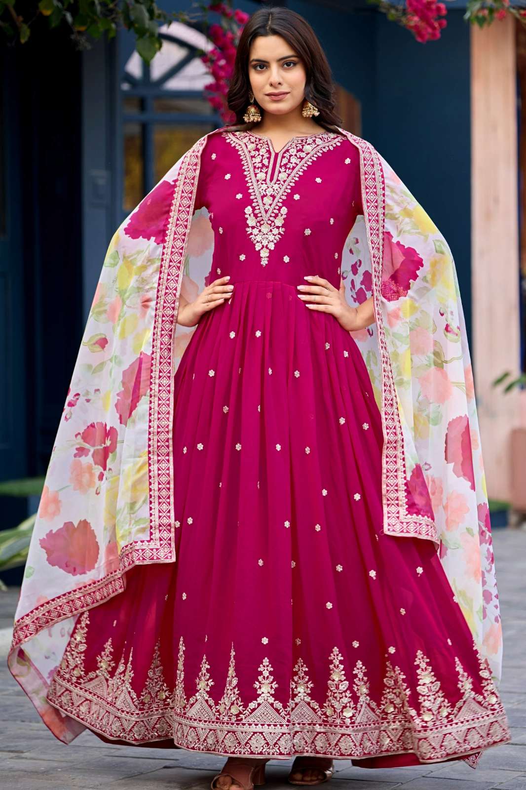 Shri Balaji Emporium DF 5 & 6 Faux Georgette Ready To Wear Anarkali  Suit