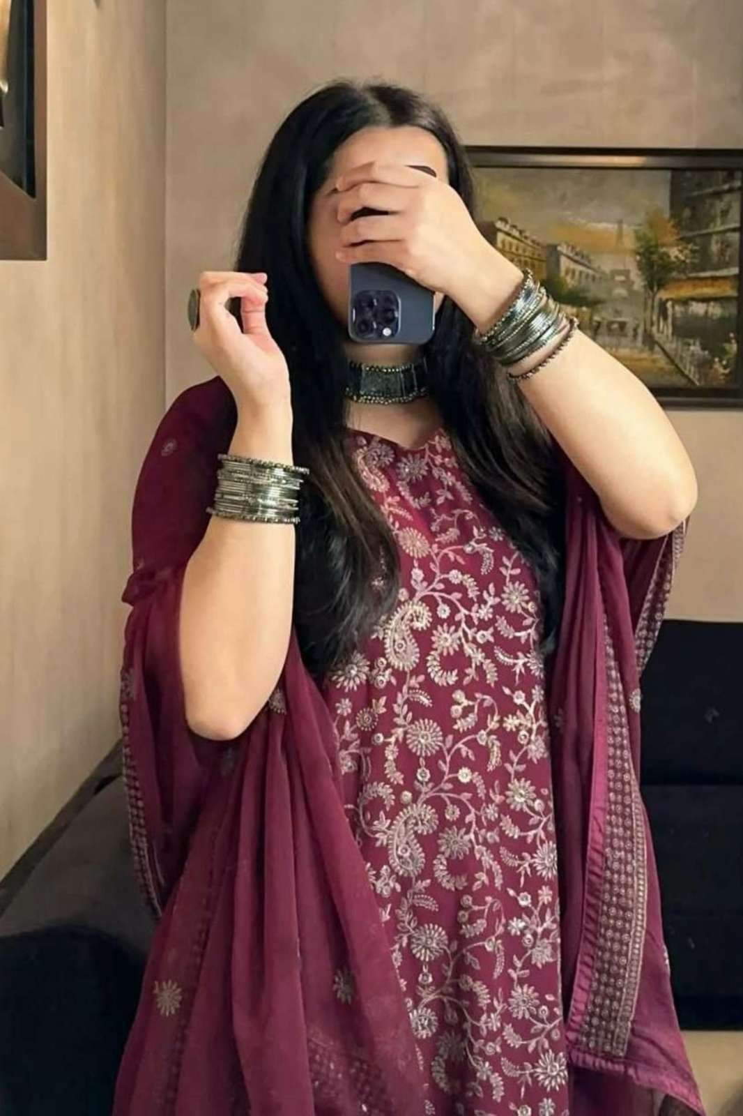 Shri Balaji Emporium DV  25371 FOX GEORGETTE SEQUENCE EMBROIDERY WORK SUIT