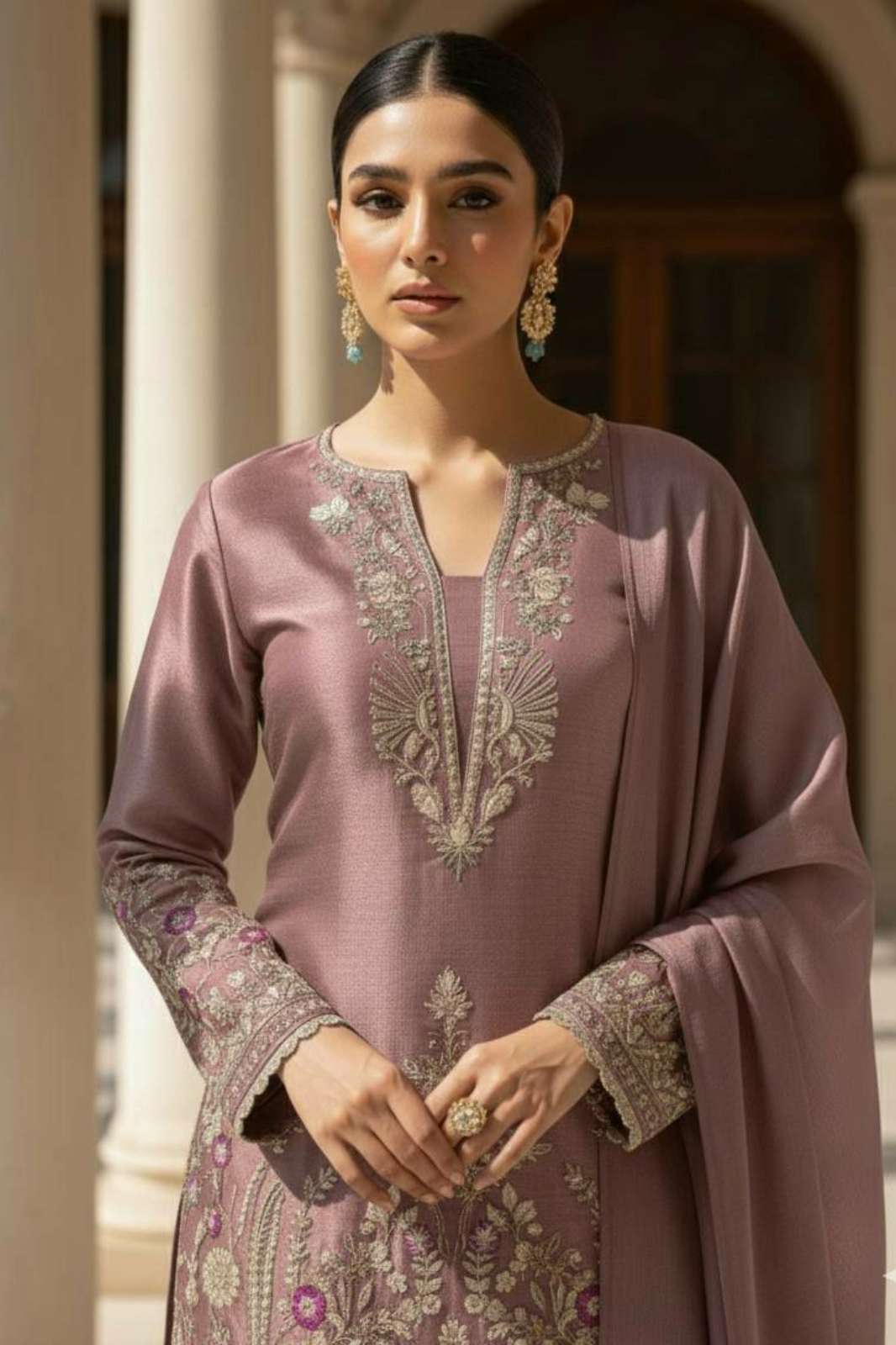 Shri Balaji Emporium DV  25376 JIMMY CHOO EMBROIDERED WORK SUIT