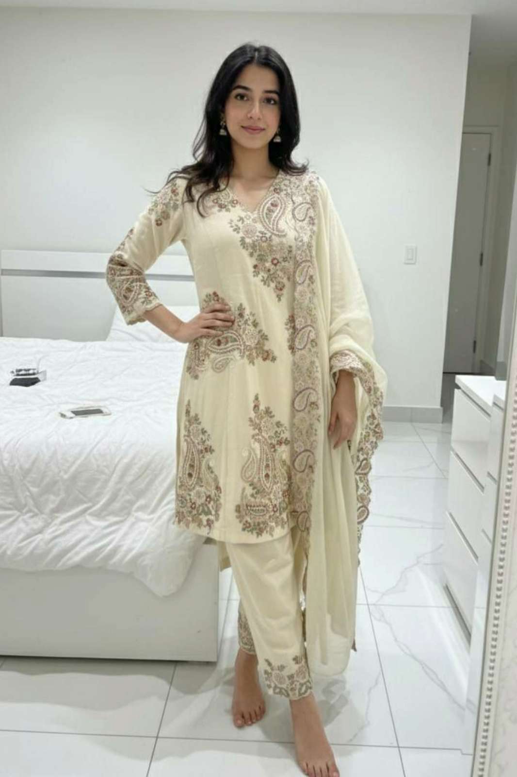 Shri Balaji Emporium DV 25377 FENDI FABRIC BEAUTIFUL SEQUENCE EMBROIDERY MUSLIM SUIT