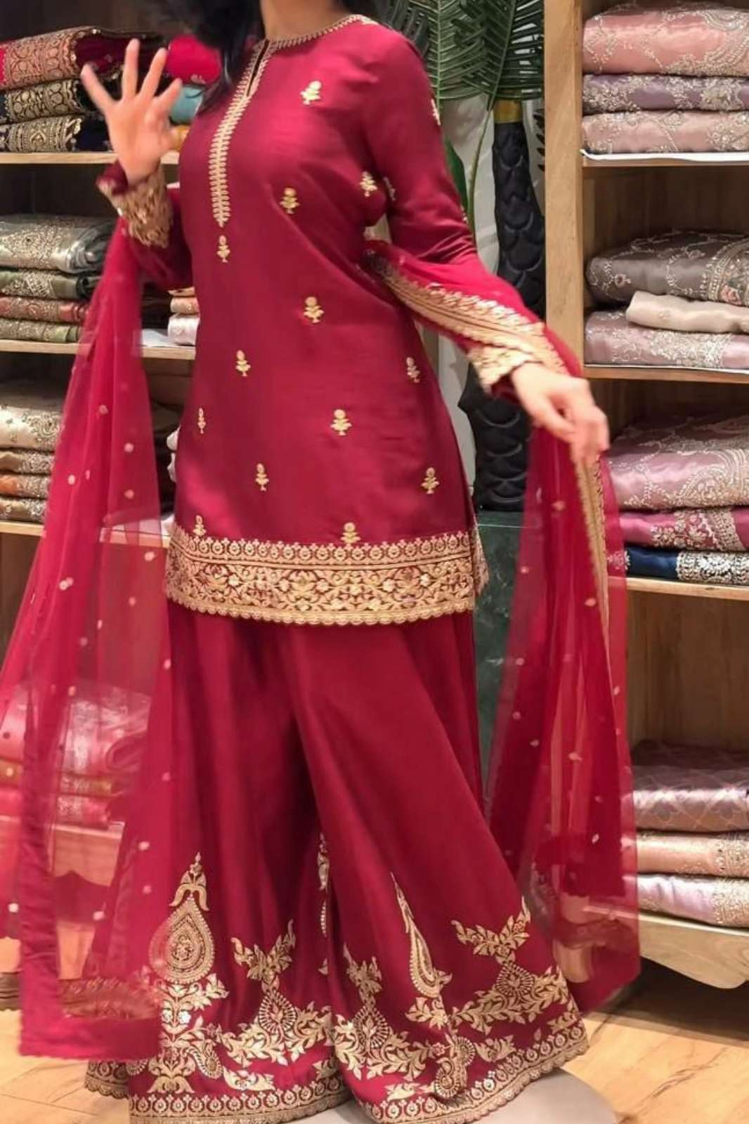 Shri Balaji Emporium DV 25434 Crep Silk With Embroidery Work Ready to wear Muslim Suit