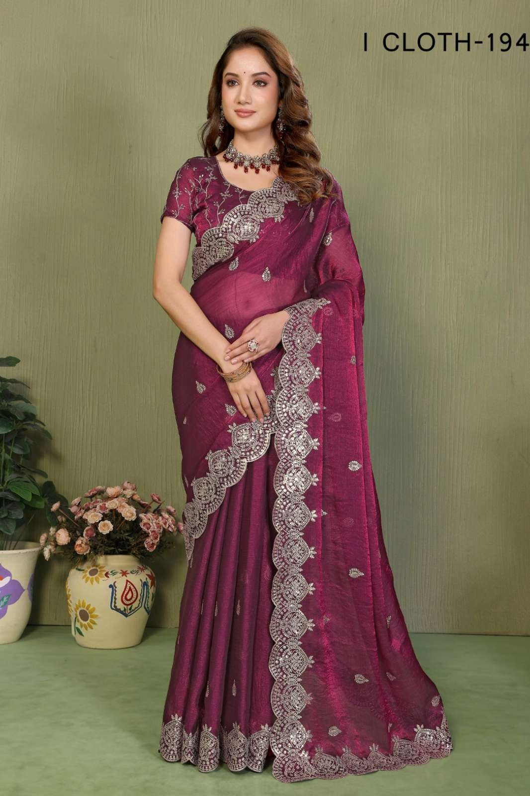 Shri Balaji Emporium ICLOTH VOL 07 PREMIUM MULTI FABRIC HEAVY WORKED SAREE COLLECTION
