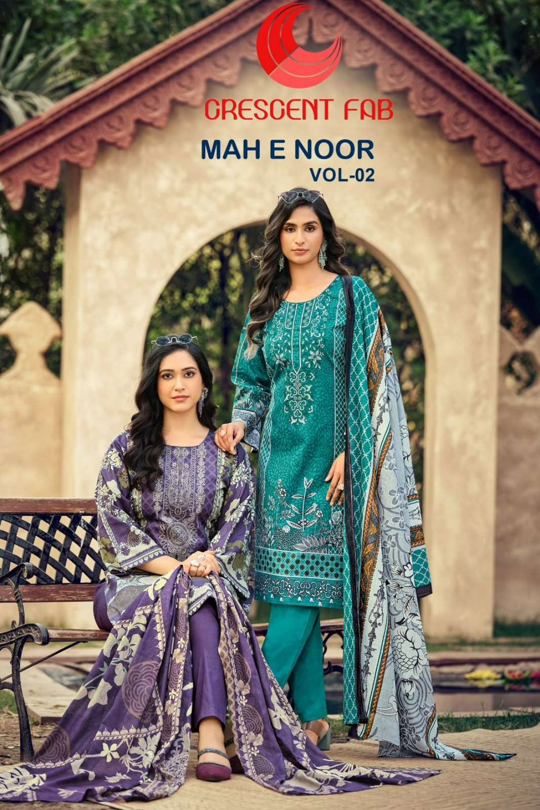 Shri Balaji Emporium MAH E NOOR VOL 2  HAND EMBROIDERED PURE LAWN PRINTED SUIT