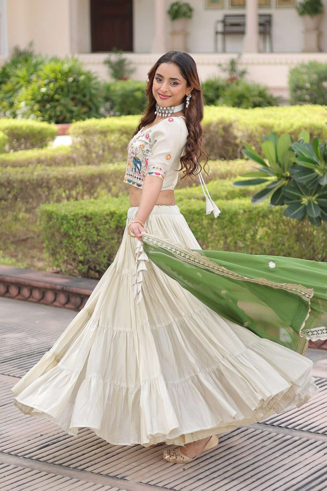 Shri Balaji Emporium PC 5061 Premiuim Silk Thread and Sequence Embroidered Lehenga