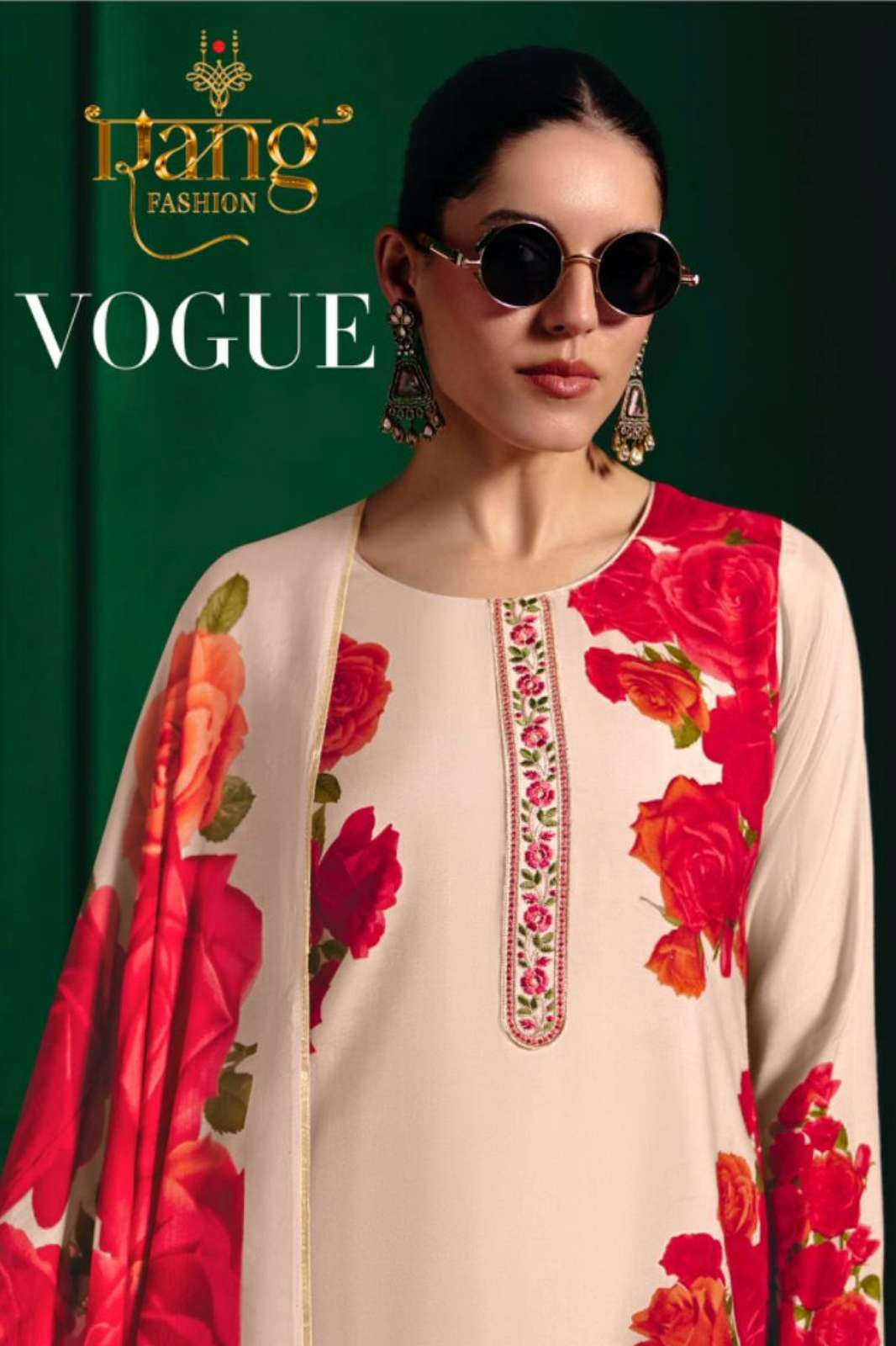 Shri Balaji Emporium Presents Rang Pure Viscose Muslin suit Digital printed With Emb