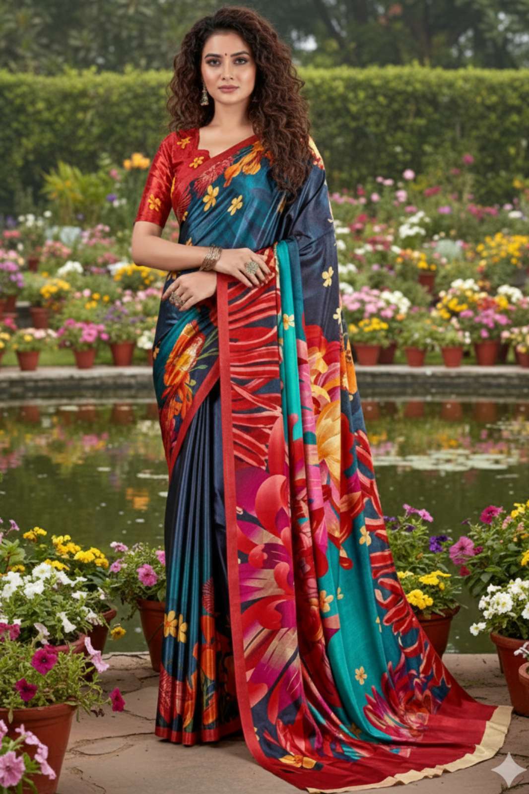 Shri Balaji Emporium SHADOW  Beautiful digitally printed crepe silk zaree collection
