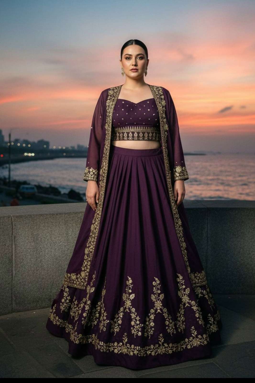 Shri Balaji Emporium VF 227 Indo Western Lehenga Choli Set 