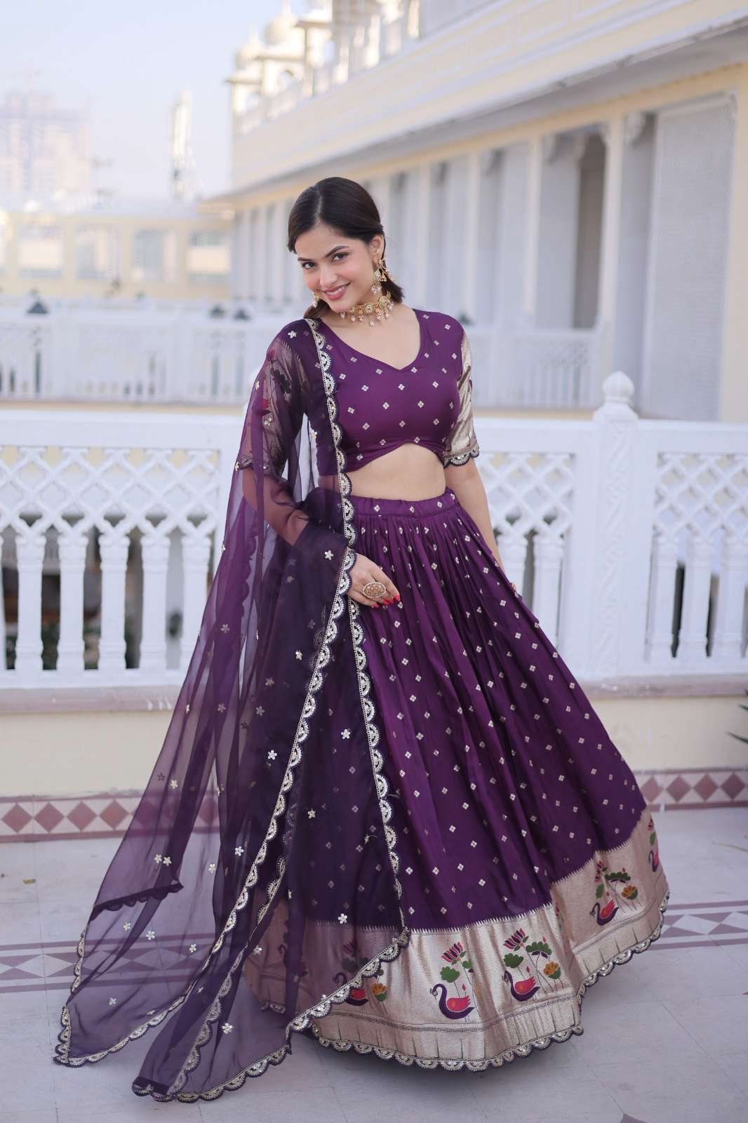 SHRI BALAJI PRESENTS LW 7162 DOLA SILK HEAVY WORK WEDDING OR FESTIVE WEAR LEHNGA CHOLI SET 