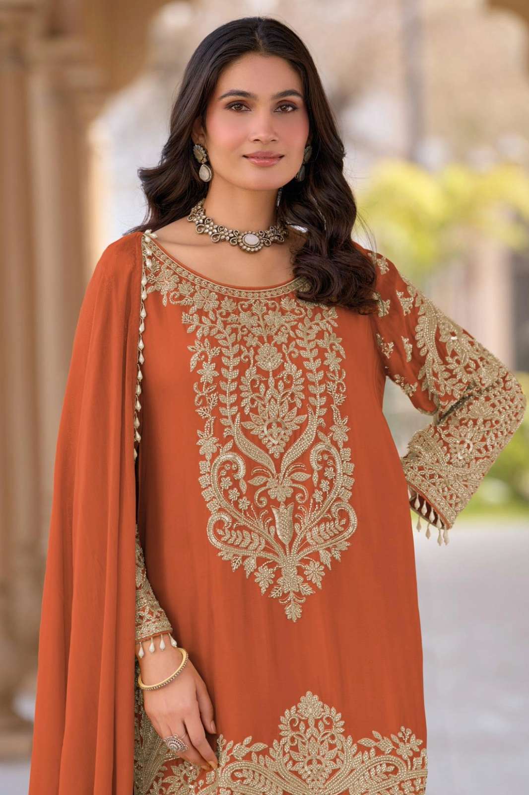 SHRI BALAJI PRESENTS YC RADDO PREMIUM QUALITY CHINON FABRIC SUIT 