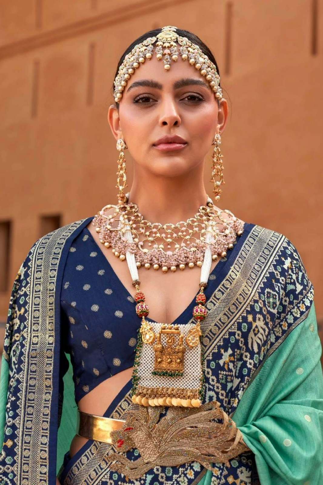 TRIRATH Pure Patola Gold Printed Silk Sarees