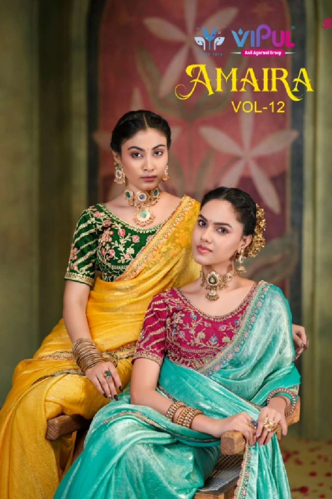 Vipul  AMAIRA VOL 12 Stunning Festive Wear Chiffon Saree Collection