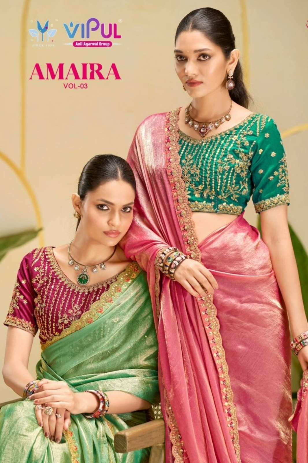 Vipul  AMAIRA VOL 3 Stunning Festive Wear Chiffon Saree Collection