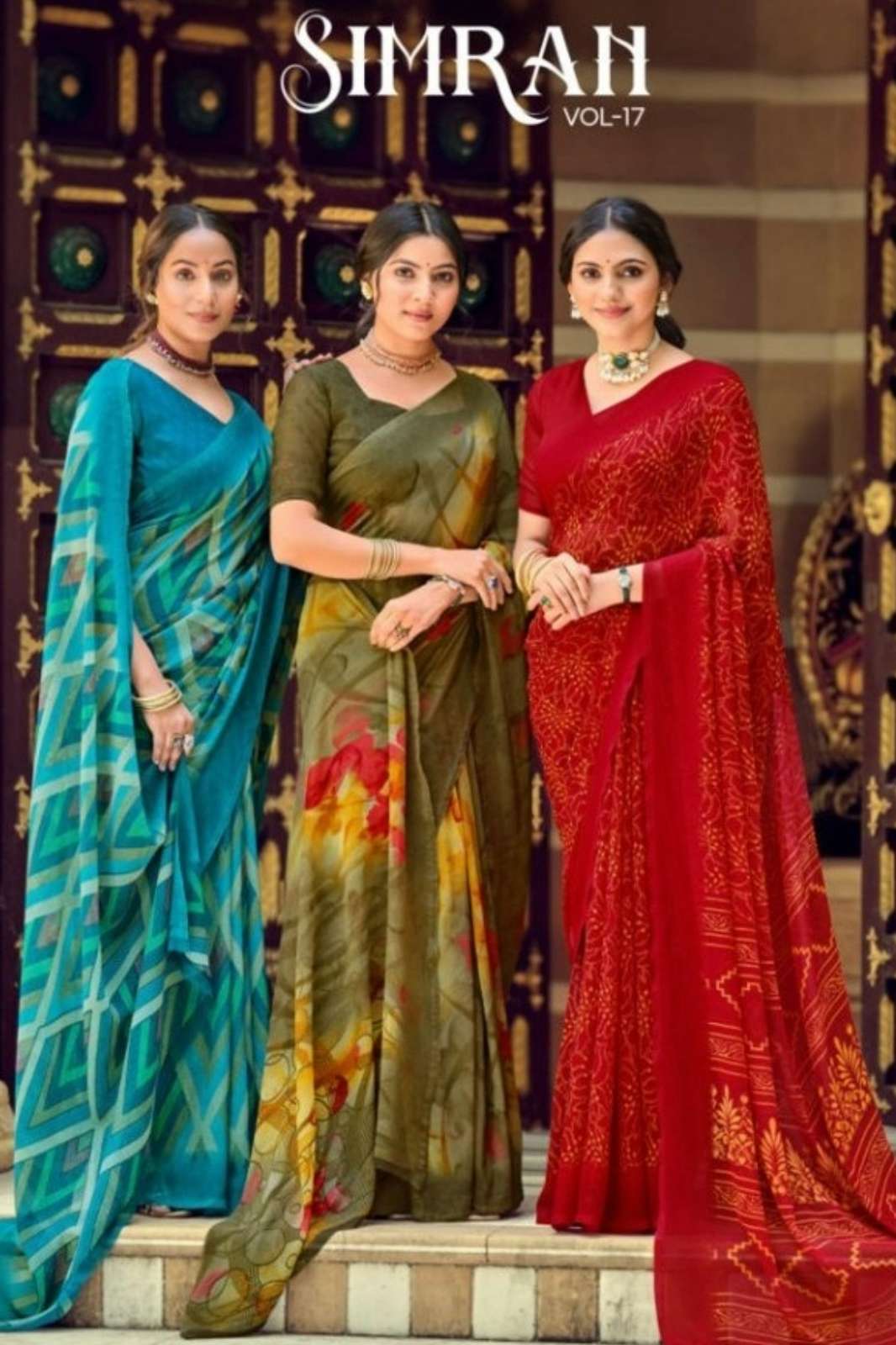 Vipul  SIMRAN VOL 17 Stunning Festive Wear GEORGETTE Saree Collection