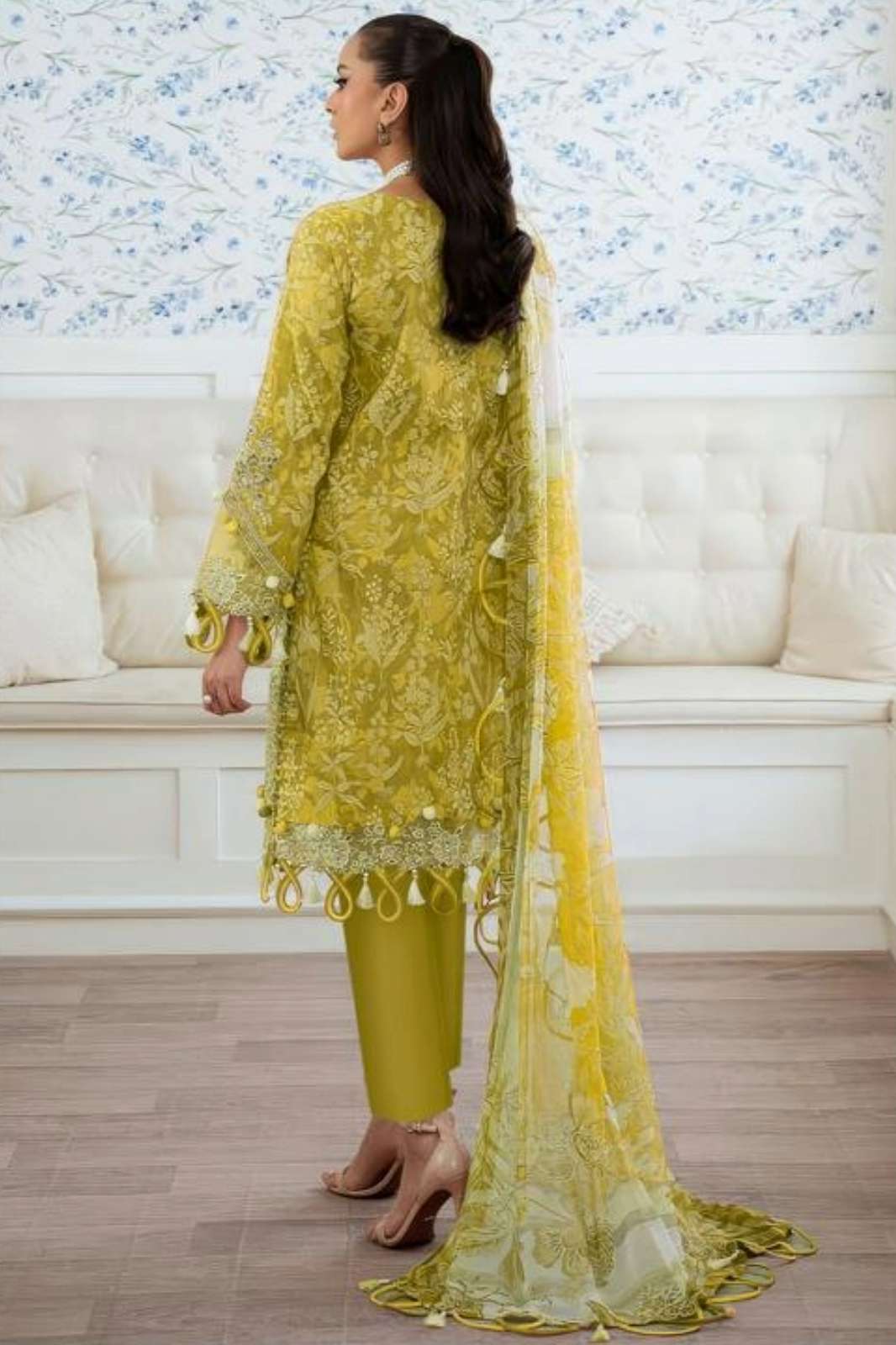 ALZOHAIB RIWAYAT Pure cotton suit with boring work and patch work