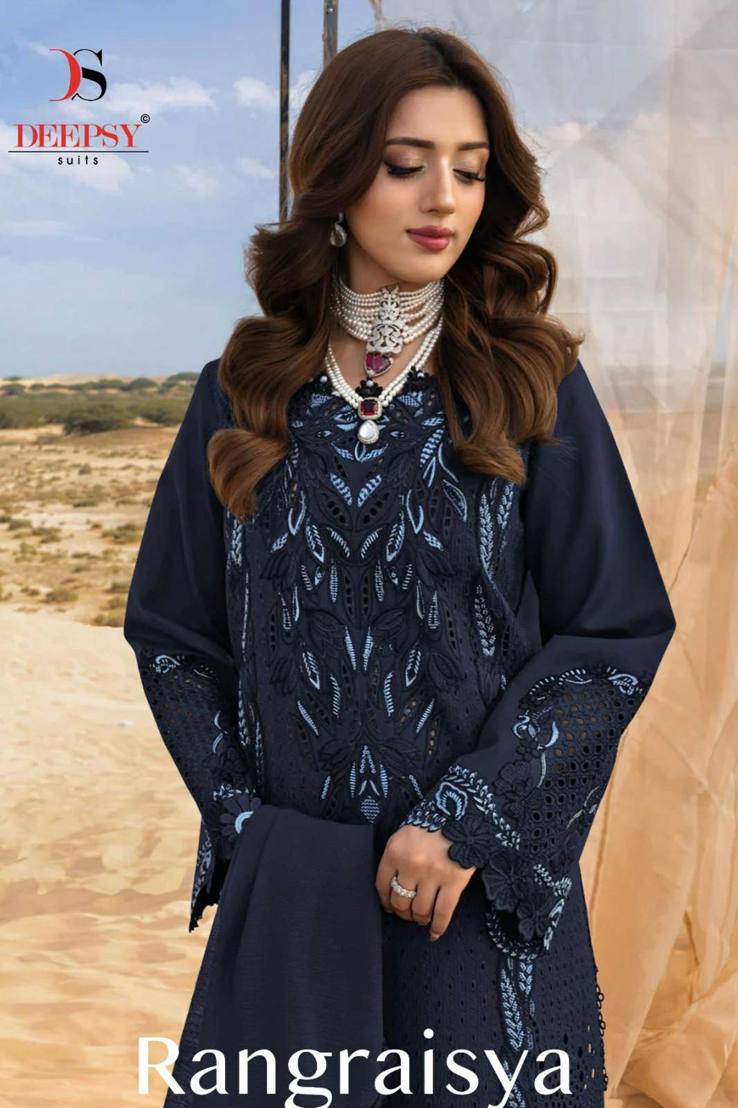 Deepsy Suits RANGRASIYA LAWN 4 Pure cotton with heavy self embroidery Suit Collection