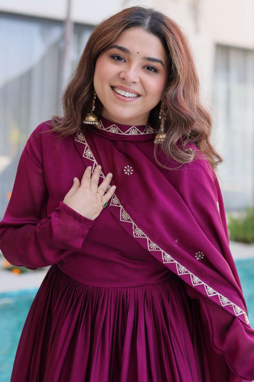 Fashionbazar365 LW 9316 Readymade Designer Fancy Gown Dupatta Set