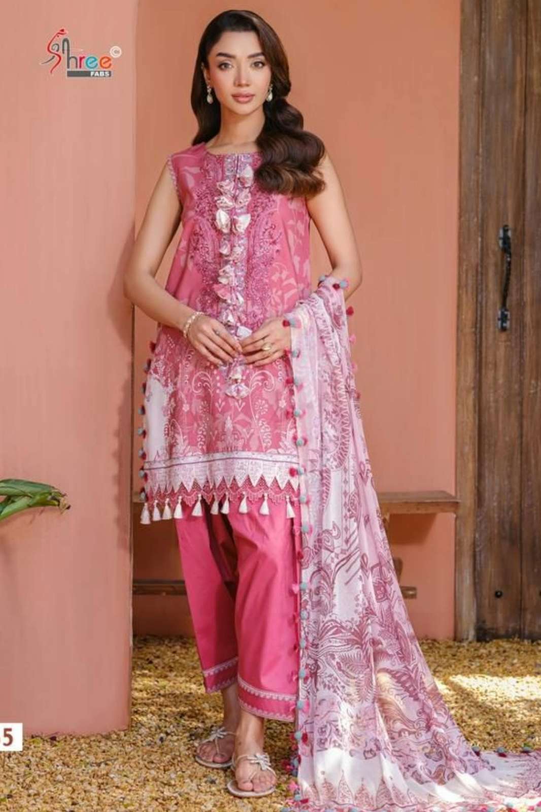 Fepic ROSEMEEN MAN6746SEMI CHIFFON PRINTED  PAKISTANI SUIT